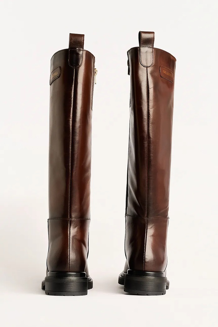 Boty Kozačky Karl Lagerfeld BINKY KL47595.044 hnědá