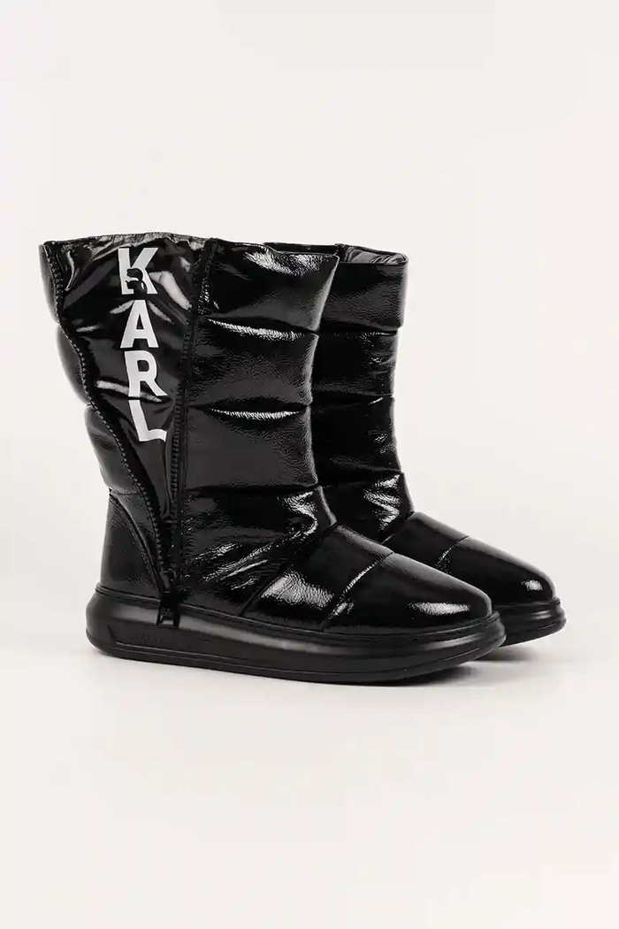 Încălțăminte Karl Lagerfeld bocanci de piele KAPRI KOSI KL44573A.F0X negru