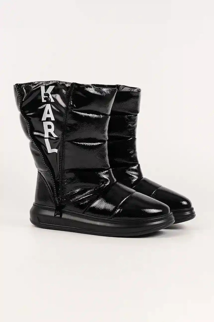Încălțăminte Karl Lagerfeld bocanci de piele KAPRI KOSI KL44573A.F0X negru