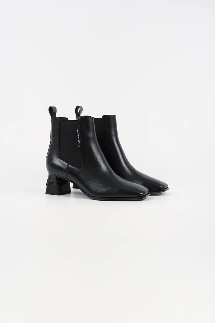 Kožené členkové topánky Karl Lagerfeld KAYLA KL35440.000 čierna NC25