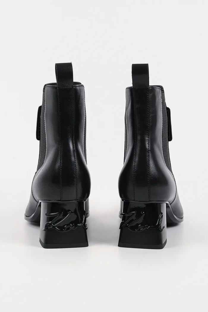 Obuv Kožené členkové topánky Karl Lagerfeld KAYLA KL35440.000 čierna