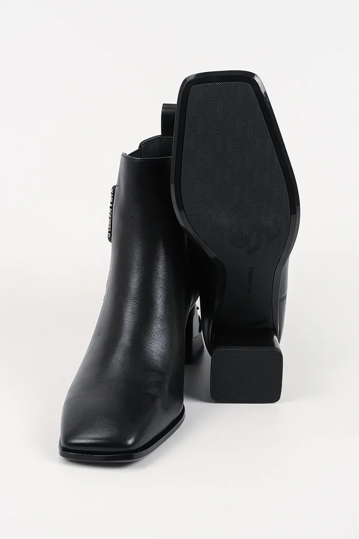 Kožené členkové topánky Karl Lagerfeld KAYLA KL35440.000 čierna