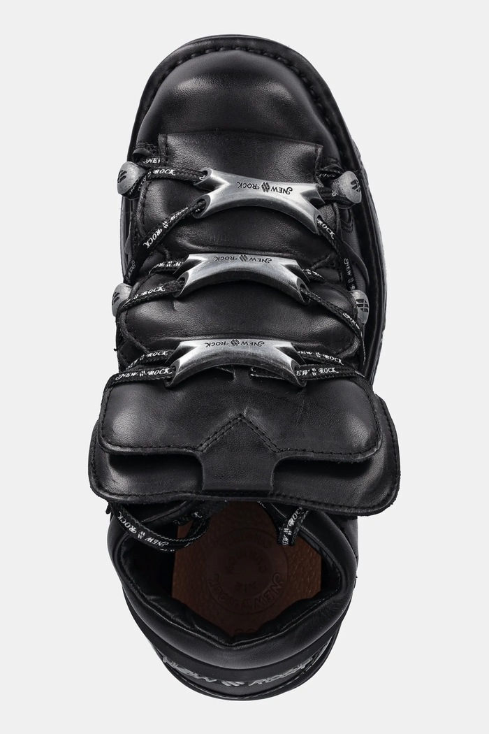 Δερμάτινα sneakers New Rock ITALI NEGRO, NOMADA NEGRO, NEPTUNO / SPACE μαύρο M.106.C174