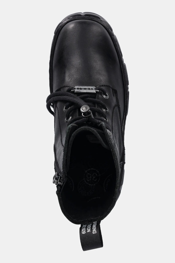 New Rock botki skórzane CRUST NEGRO, TOWER MAX czarny M.TM001.C2