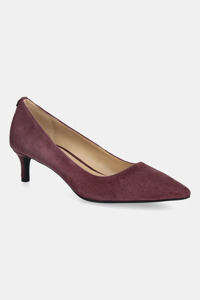 MICHAEL Michael Kors tocuri din piele întoarsă Alina subțire burgundia 40R3ALMP1S.610