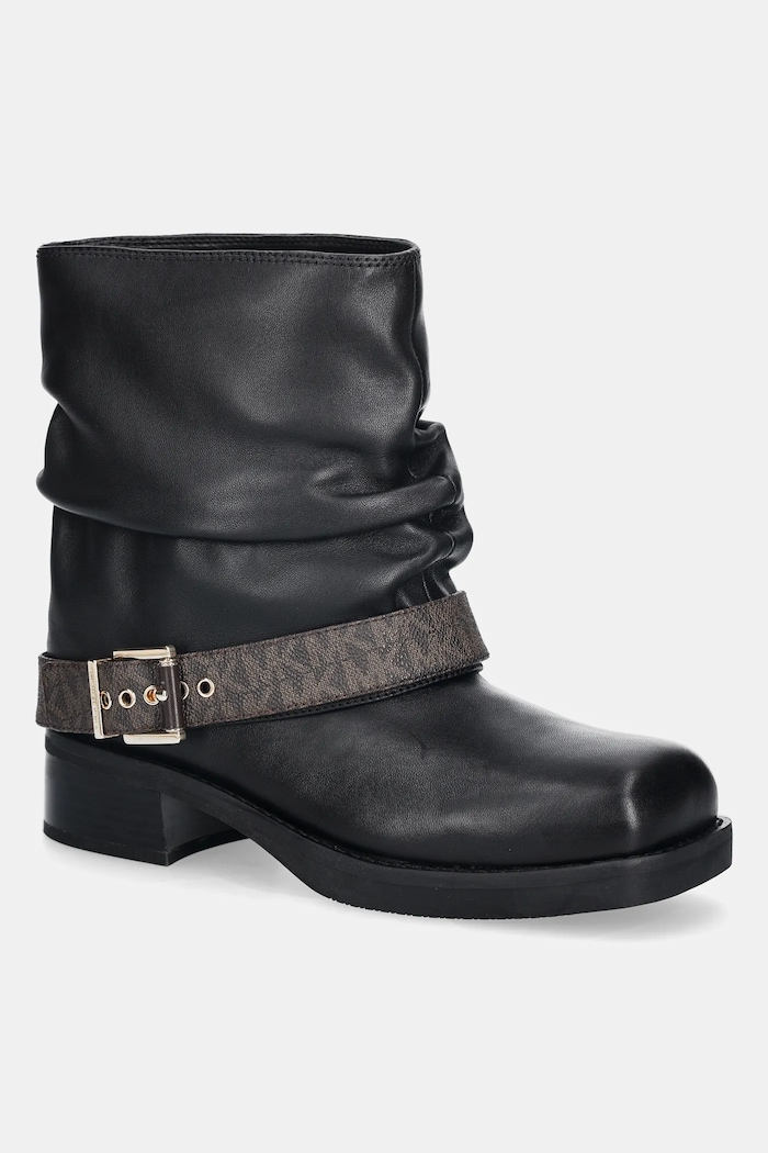 Kožené členkové topánky MICHAEL Michael Kors Colby usňová koža čierna 40F5COFE6L.292