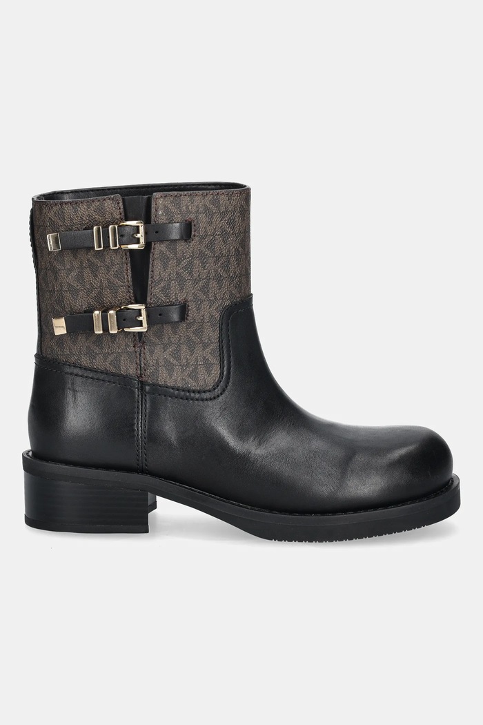 MICHAEL Michael Kors botki skórzane Darrington 40F5DTFE7L.292 czarny AW25