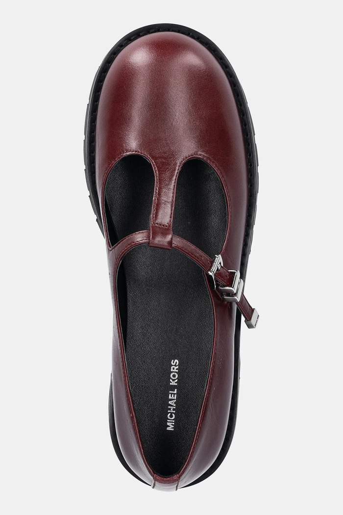 Kožené poltopánky MICHAEL Michael Kors Darrington burgundské 40F5DTFP4L.610