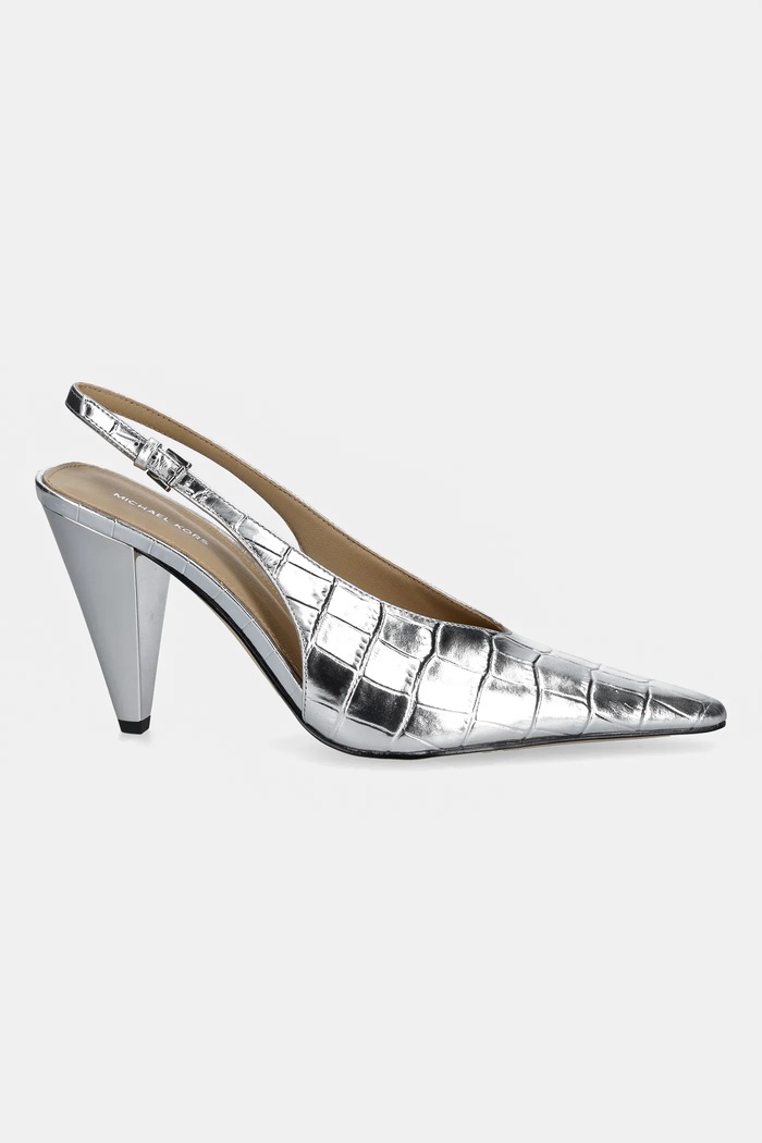 Kožené lodičky MICHAEL Michael Kors Electra 40F5ELHP1M.040 stříbrná AW25