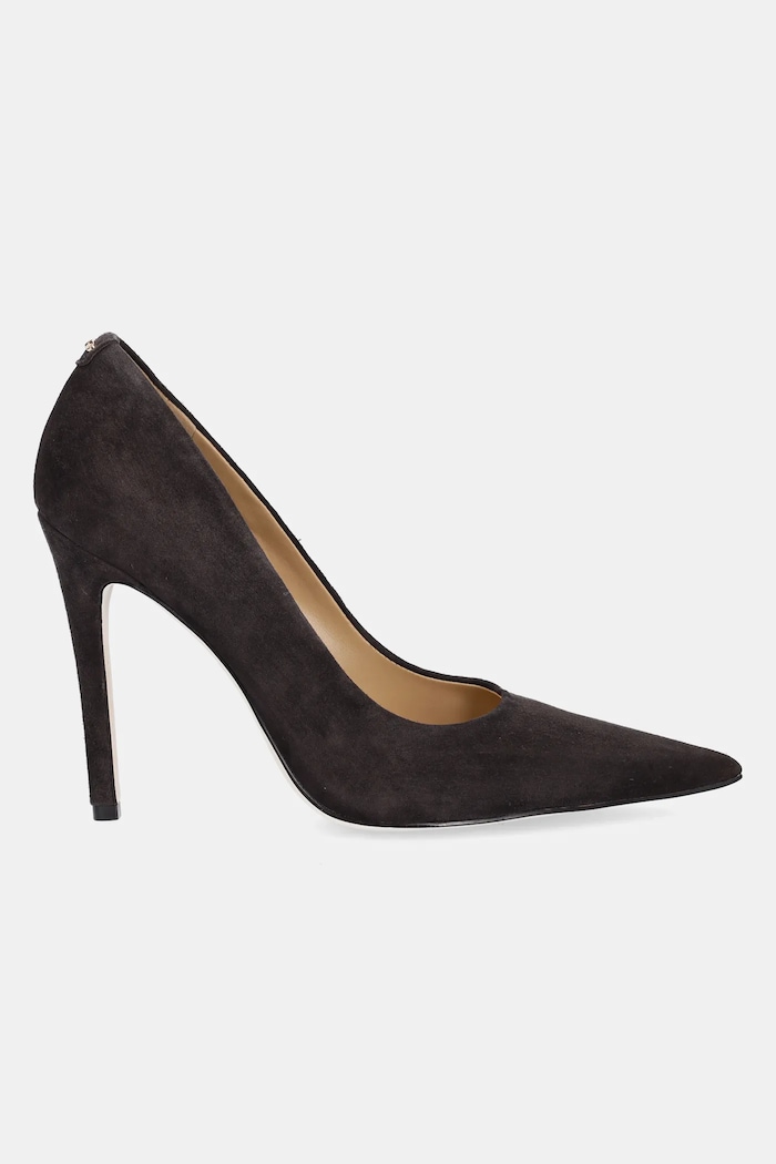 MICHAEL Michael Kors szpilki zamszowe Elyse 40F5EYHP1S.251 brązowy AW25