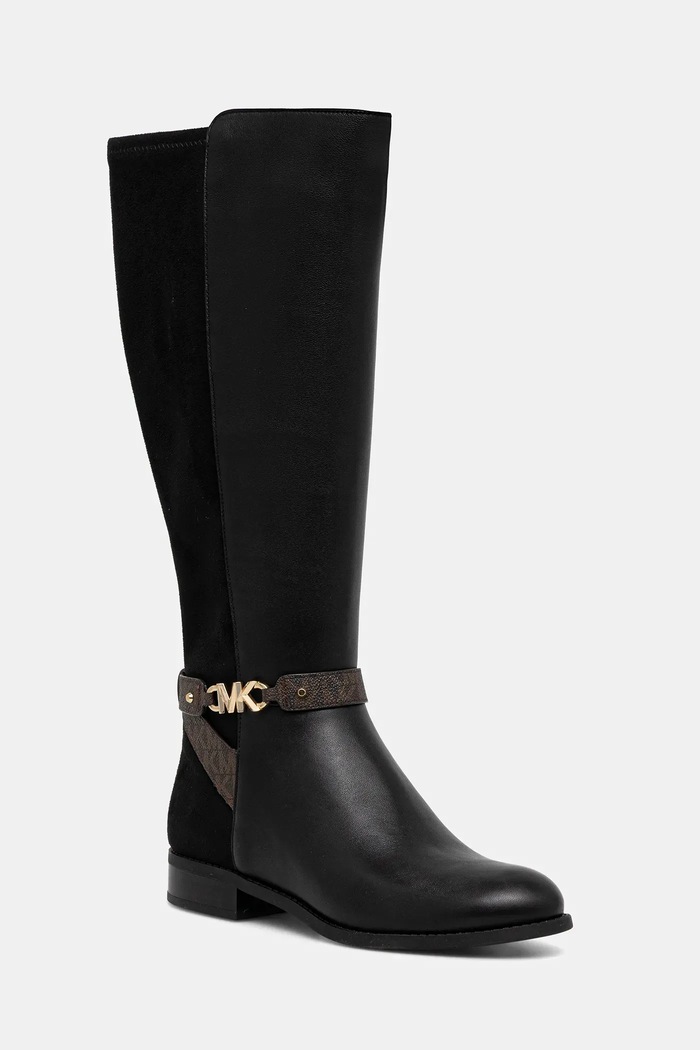 Kožené čižmy MICHAEL Michael Kors Farrah textilný čierna 40F1FHFB7L.007