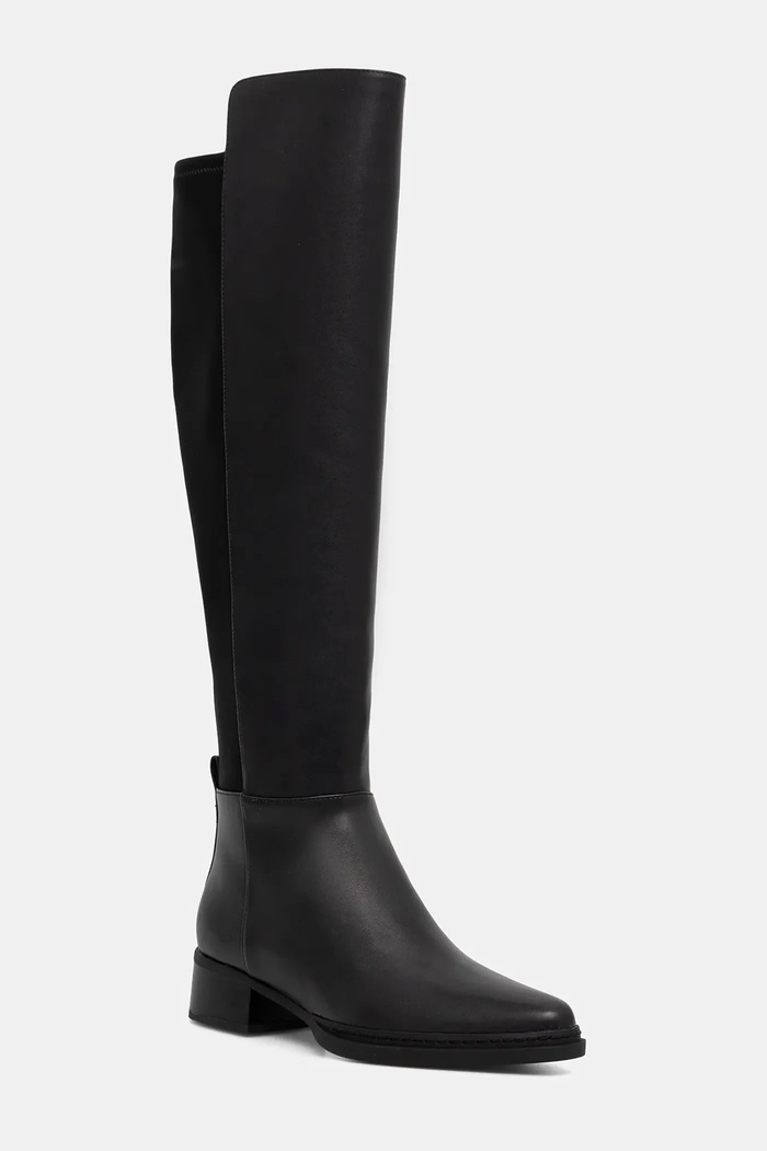 Vysoké čižmy MICHAEL Michael Kors Lex plochý čierna 40F5LXMB5L.001