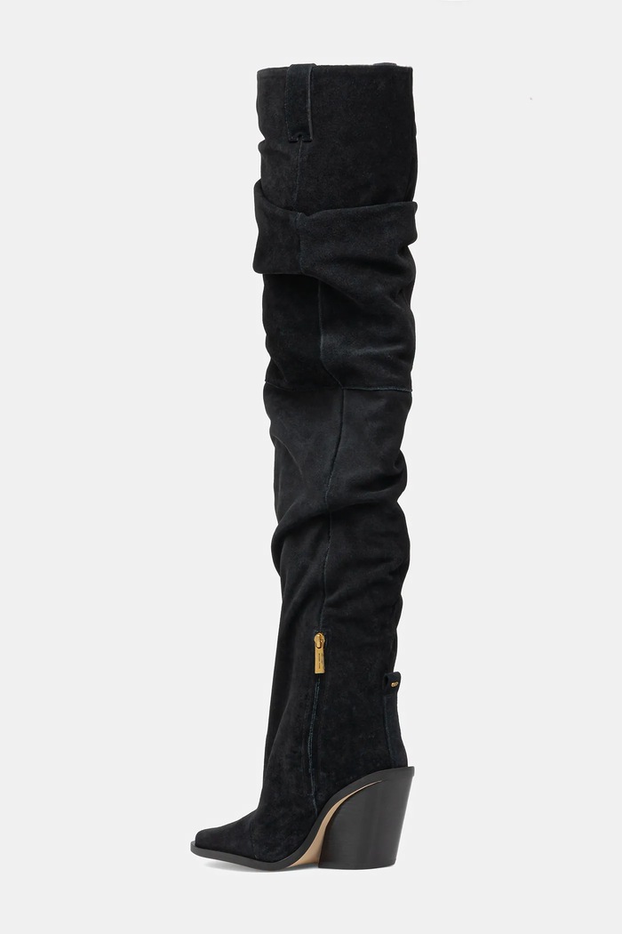 Obuwie MICHAEL Michael Kors kozaki zamszowe Noemie 40F5NOMB1S.001 czarny