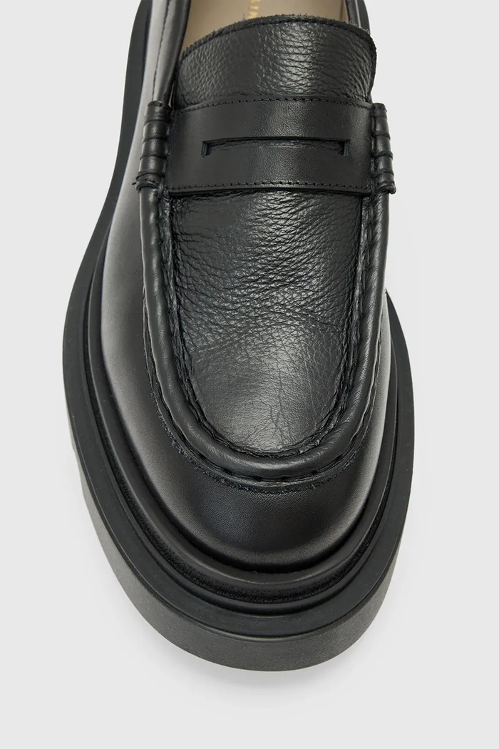 AllSaints mocasini de piele Beth Lthr Loafer W059FD negru
