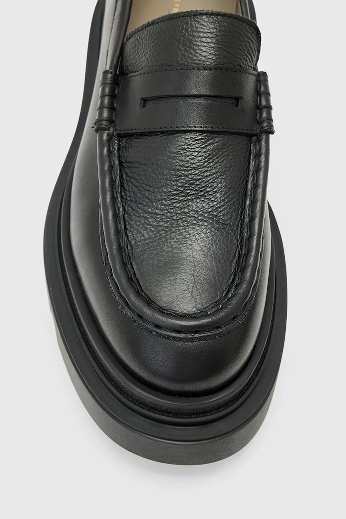 AllSaints mocasini de piele Beth Lthr Loafer W059FD negru