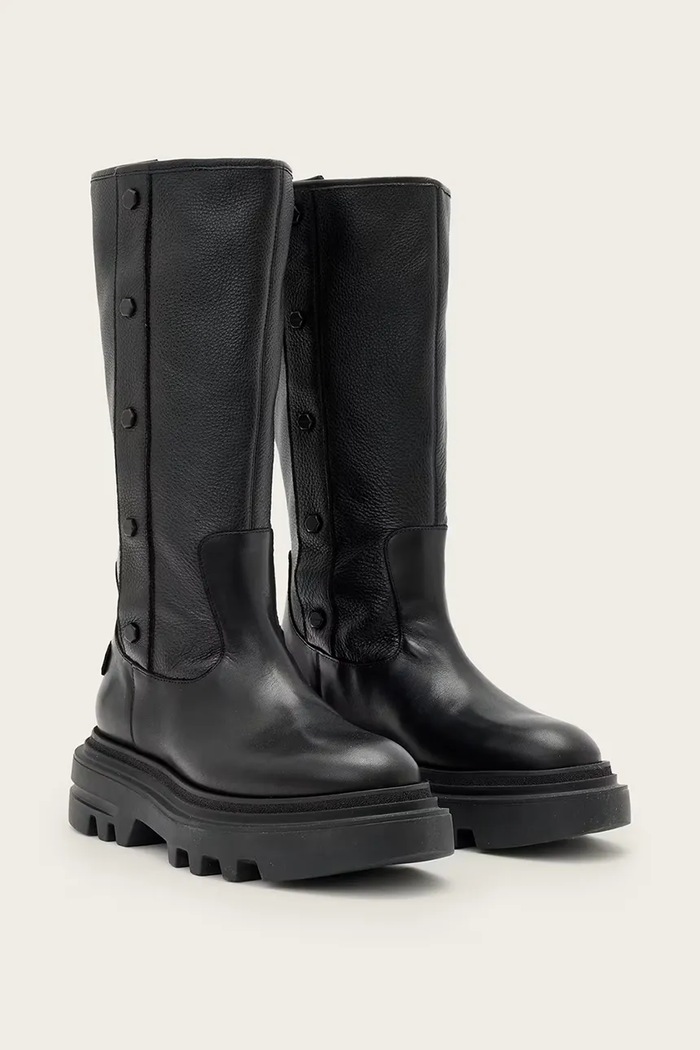 AllSaints kozaki skórzane Carina Boot W061FD czarny AW25