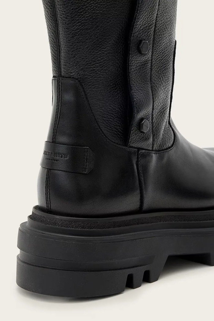 AllSaints kozaki skórzane Carina Boot czarny W061FD