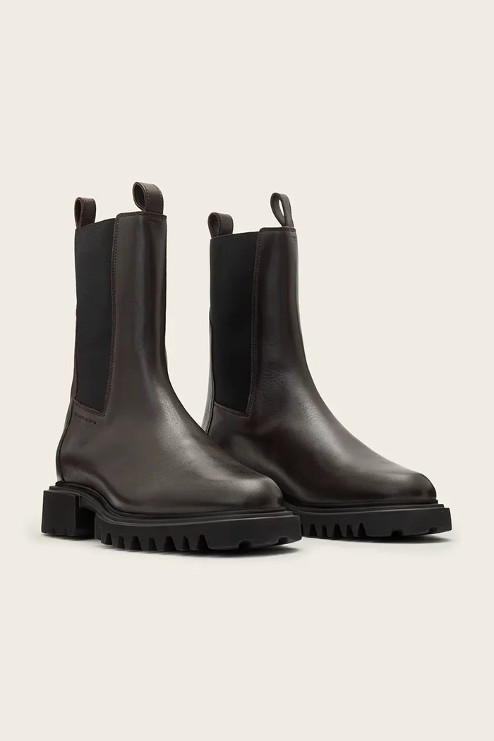 AllSaints ghete chelsea de piele HALLIE BOOT W115FB.BRN maro AW25