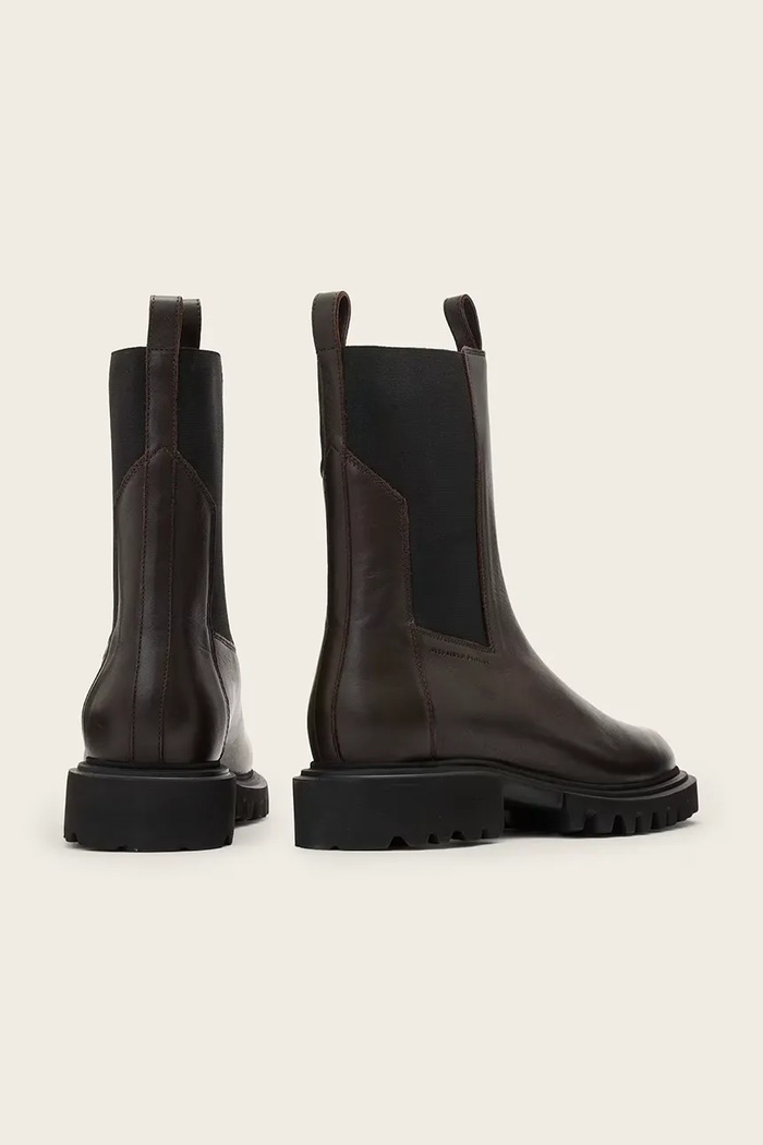 Încălțăminte AllSaints ghete chelsea de piele HALLIE BOOT W115FB.BRN maro