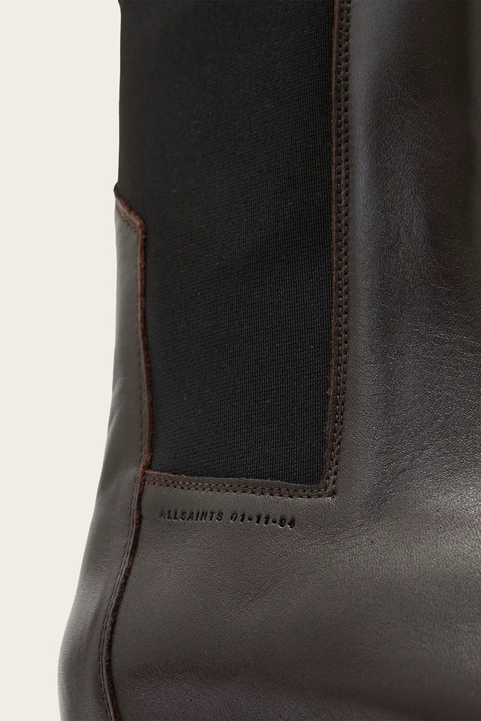 AllSaints ghete chelsea de piele HALLIE BOOT maro W115FB.BRN