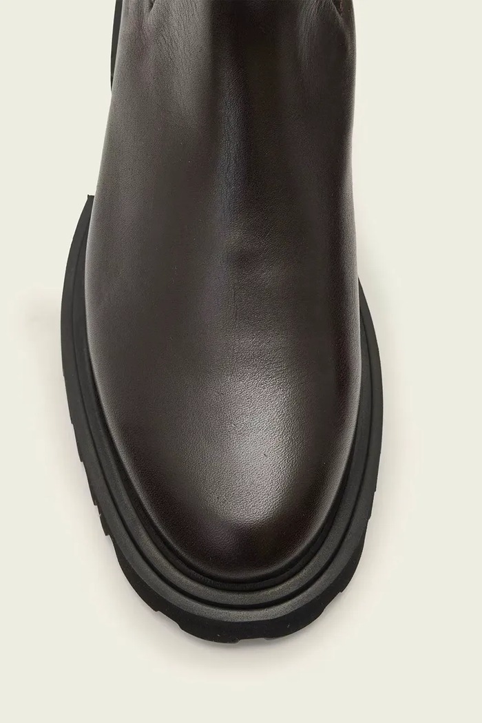 AllSaints ghete chelsea de piele HALLIE BOOT W115FB.BRN maro