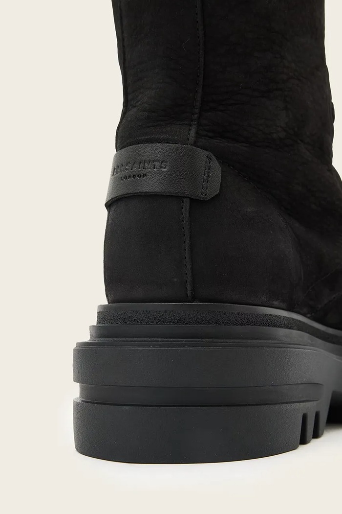 Gležanjače od nubuk kože AllSaints Jay Boot crna W062FD