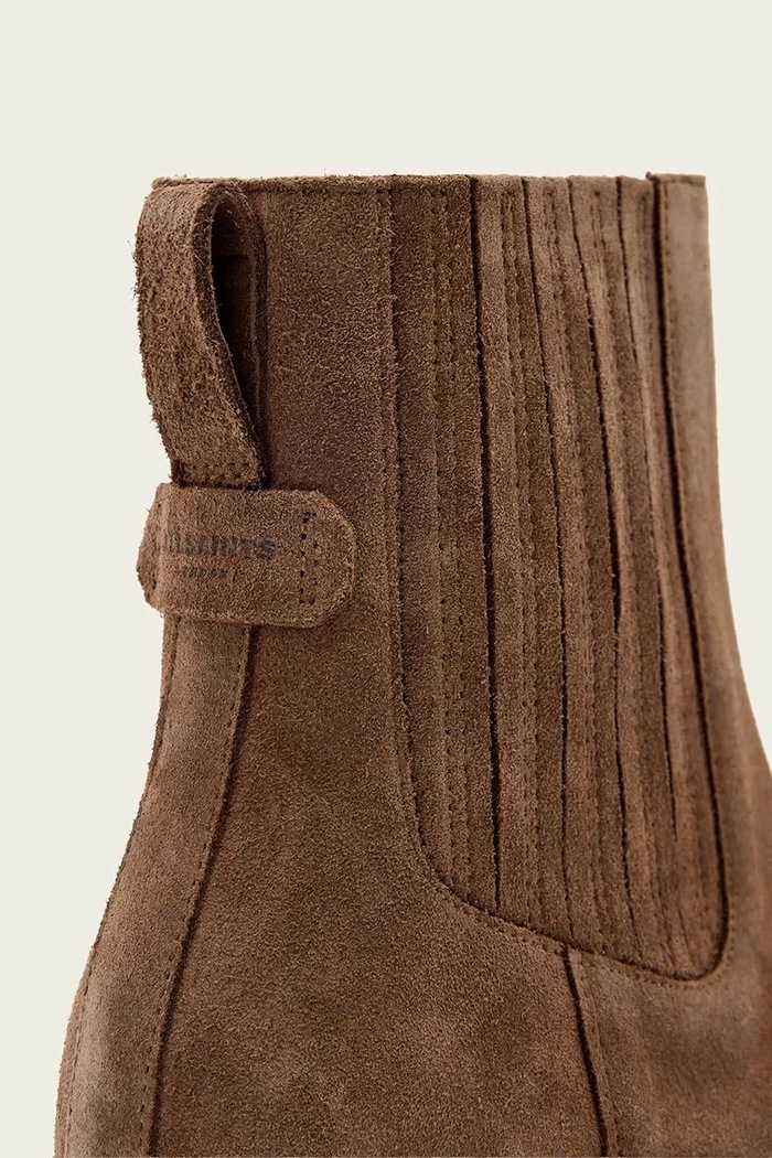 Gležnjače od brušene kože AllSaints Marcie Suede Boot AllSaints W018FD smeđa