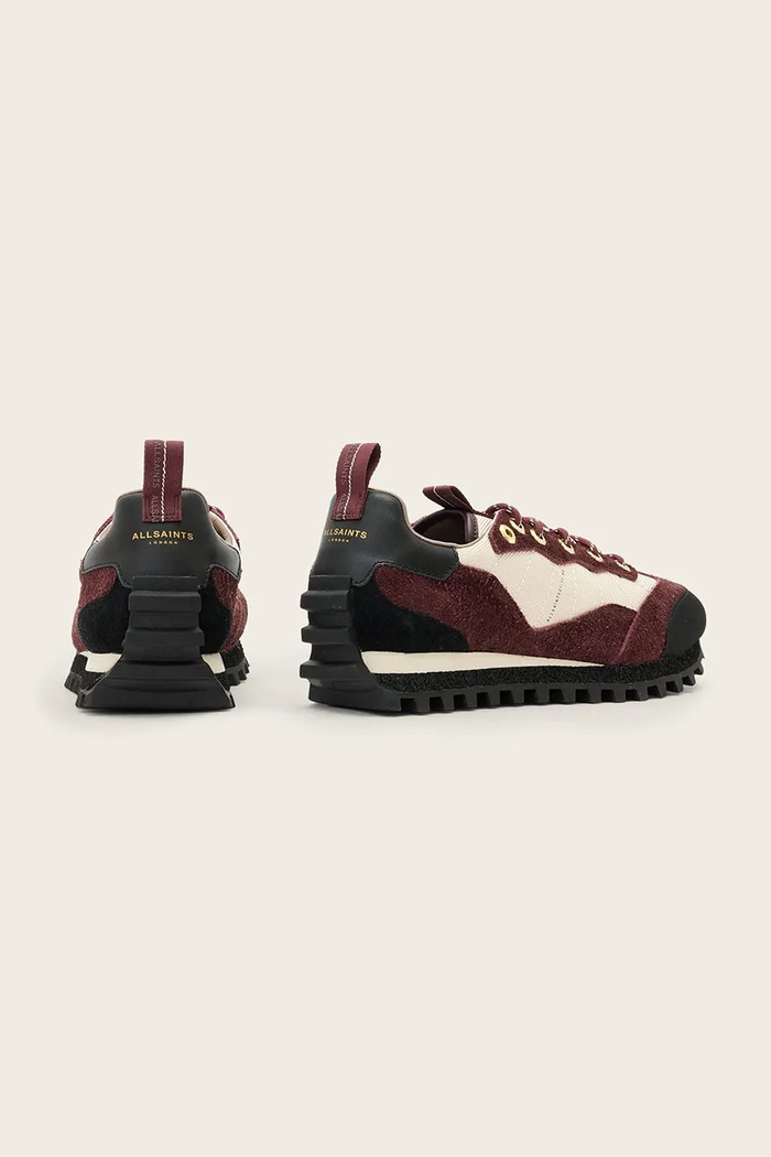 Obuwie AllSaints sneakersy Nevis Sneaker W058FD bordowy