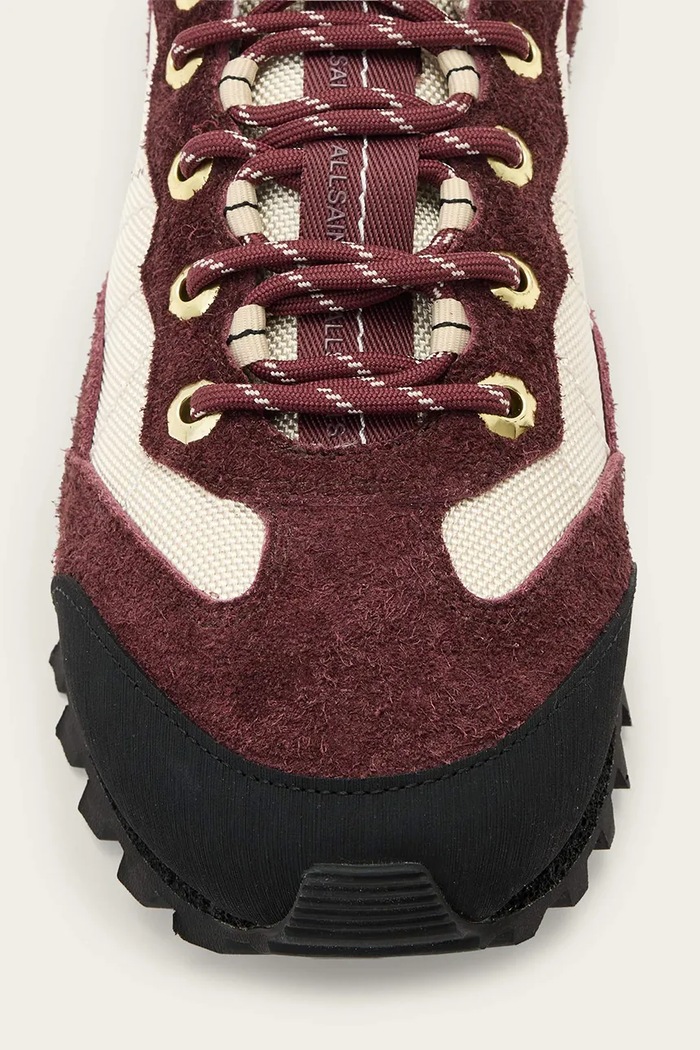 AllSaints sneakersy Nevis Sneaker W058FD bordowy
