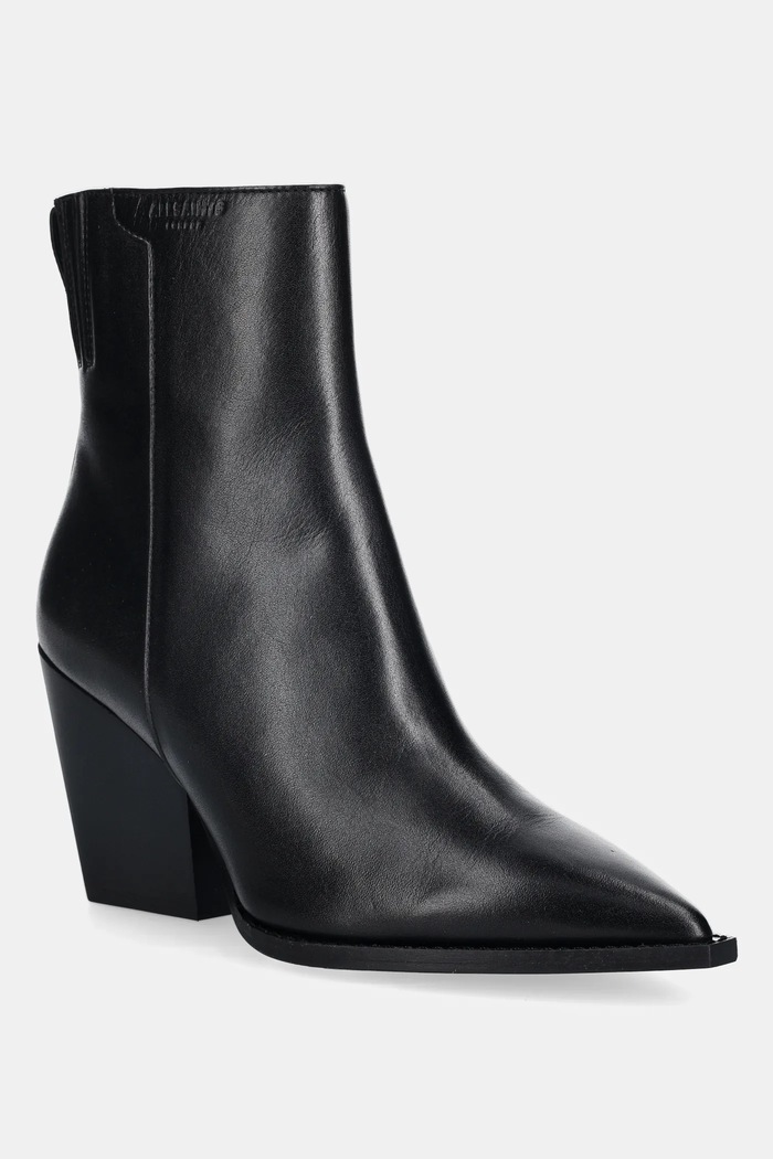 Kožené kotníkové boty AllSaints Rizzo Boot nezateplené černá W025FD