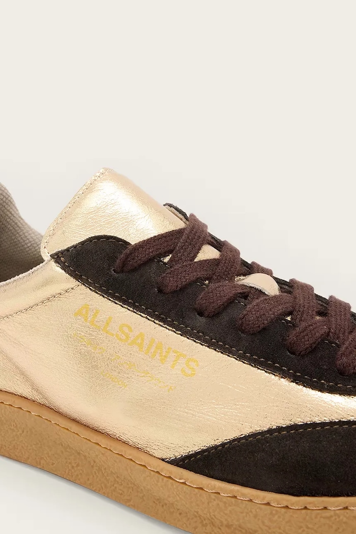 AllSaints sneakersy skórzane Thelma Metallic Sneaker złoty W072FB.GLD