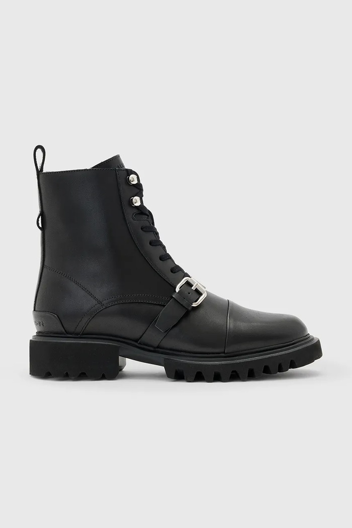 Kožené workery AllSaints Tori Boot usňová koža čierna W119FB.BLK