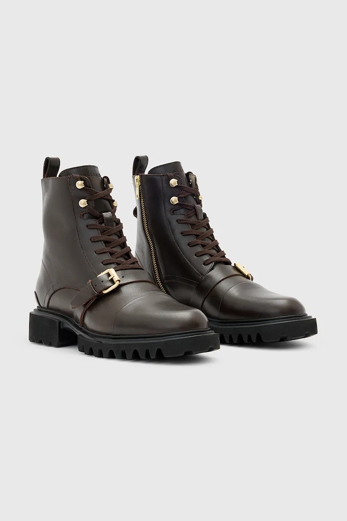 AllSaints bőr bakancs TORI BOOT W119FB.BRN barna AW25