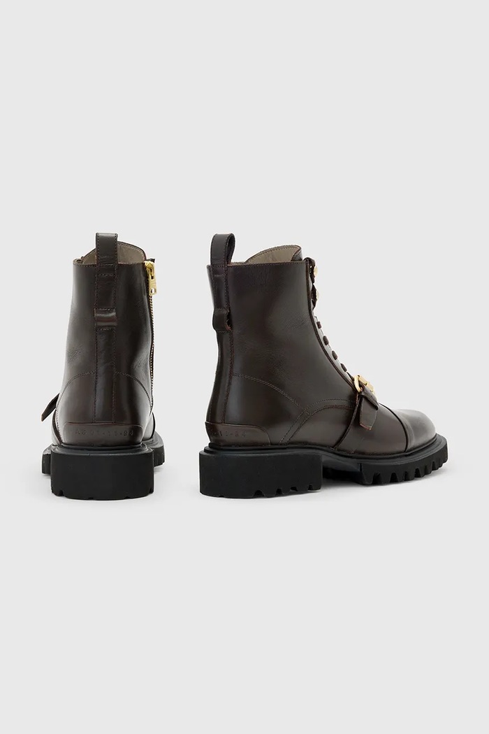 Cipők AllSaints bőr bakancs TORI BOOT W119FB.BRN barna