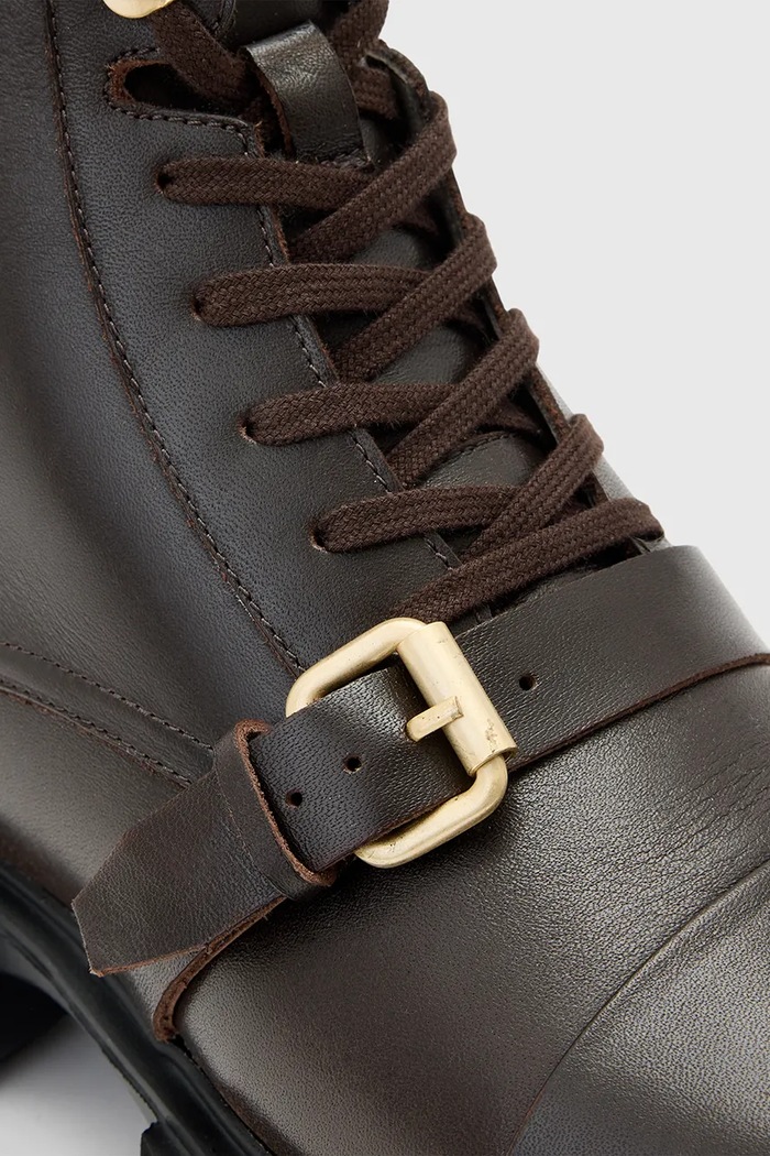 AllSaints bőr bakancs TORI BOOT barna W119FB.BRN