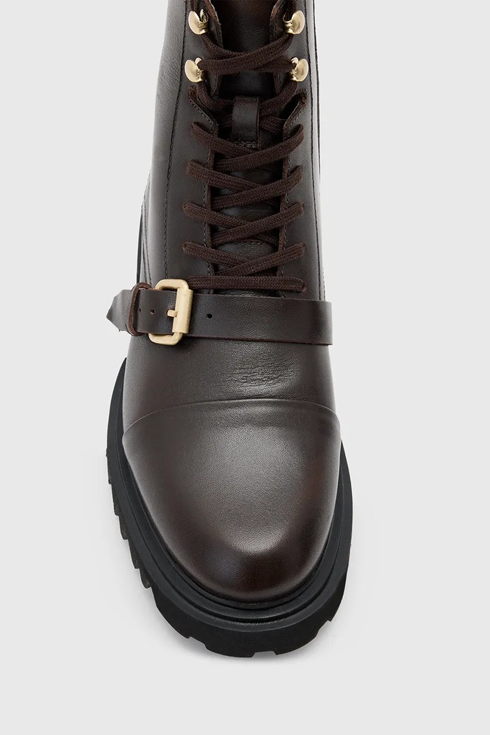 AllSaints bőr bakancs TORI BOOT W119FB.BRN barna