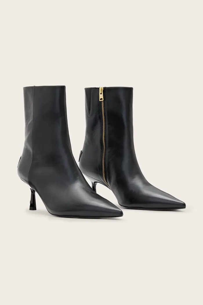 AllSaints Kožne gležnjače AllSaints Vivian Boot W008FD.BLK crna AW25
