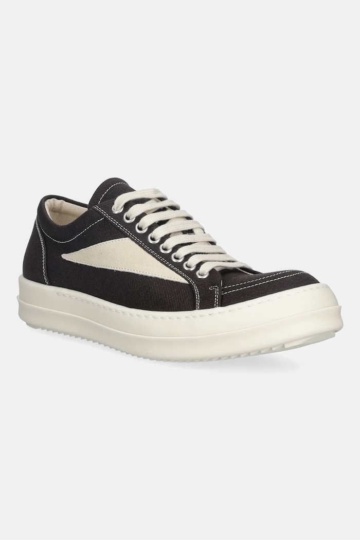 Πάνινα παπούτσια Rick Owens DRKSHDW Vintage Sneaks υφασμάτινο καφέ DS02E7803.DOLVS