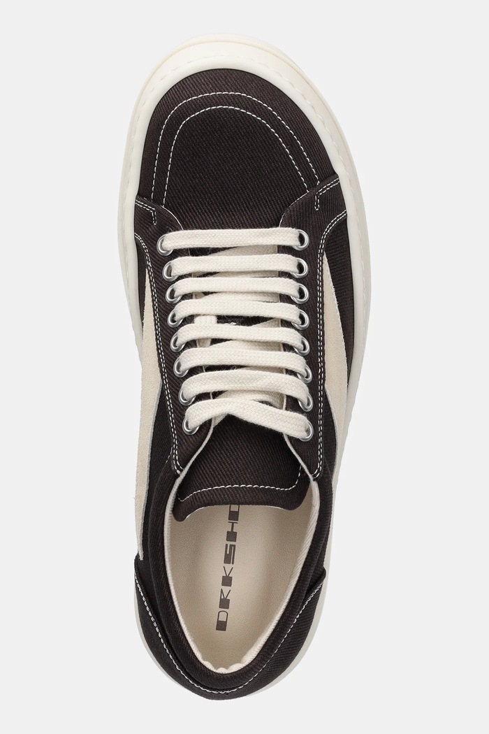 Πάνινα παπούτσια Rick Owens DRKSHDW Vintage Sneaks καφέ DS02E7803.DOLVS