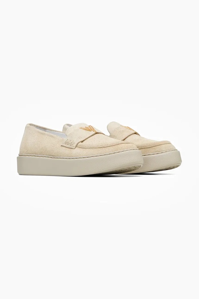 Vanda Novak mokasyny zamszowe Kayla kayla.fluffy.beige beżowy AW25