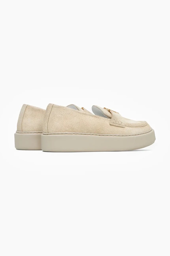 Obuwie Vanda Novak mokasyny zamszowe Kayla kayla.fluffy.beige beżowy