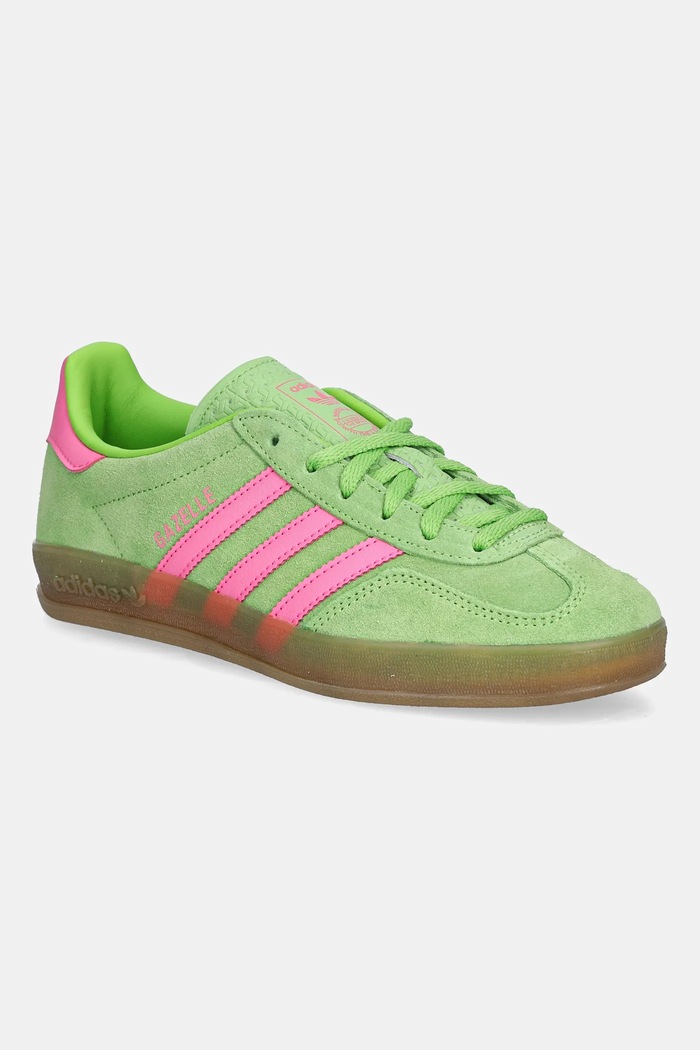 adidas Originals sneakers din piele întoarsă Gazelle Indoor piele întoarsă verde JQ1794
