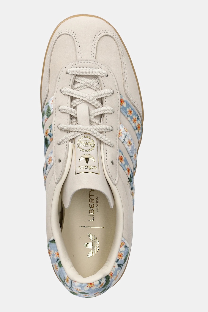 adidas Originals sneakerși din năbuc pentru copii Gazelle Indoor bej JR3601