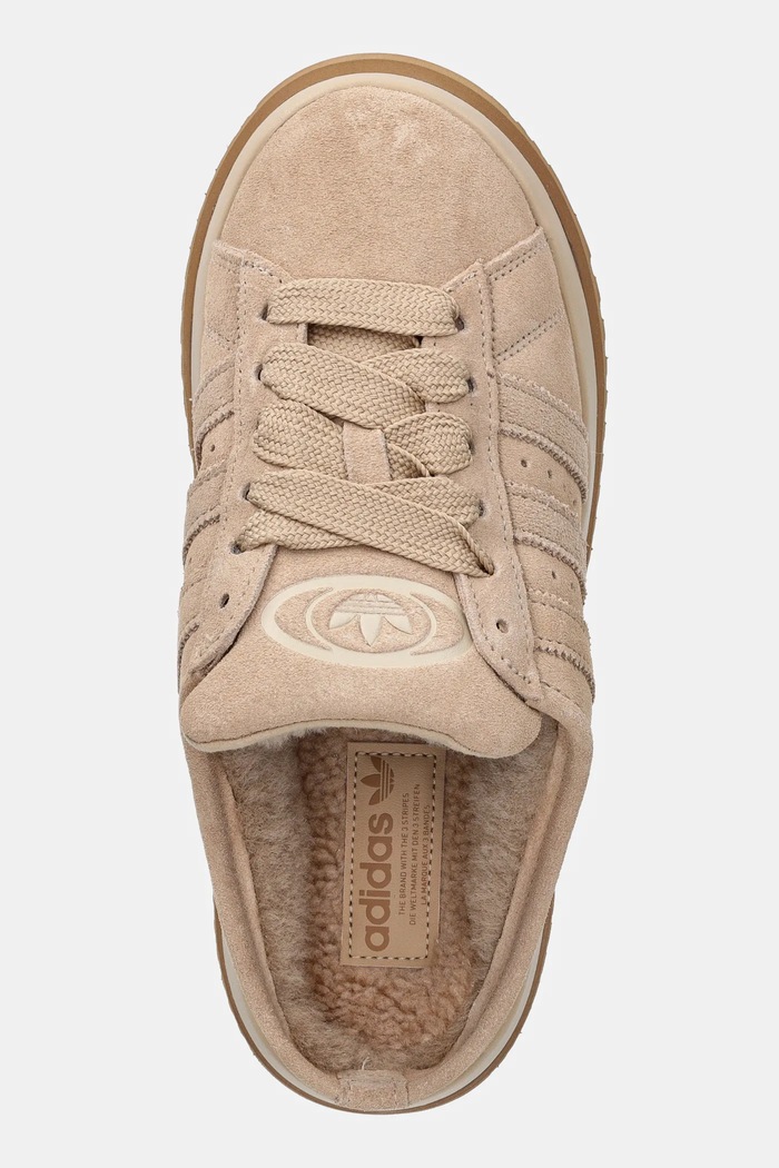 Sneakersy zamszowe Campus 00s adidas Originals JR3732 beżowy
