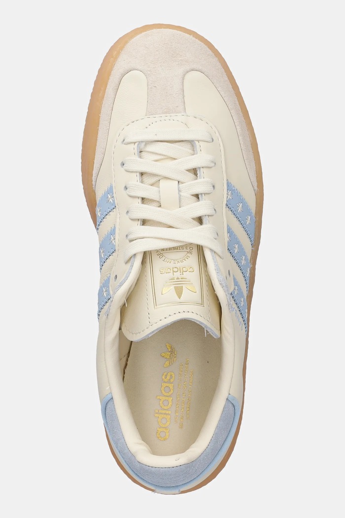 Шкіряні кросівки adidas Originals Sambae W бежевий JS3957