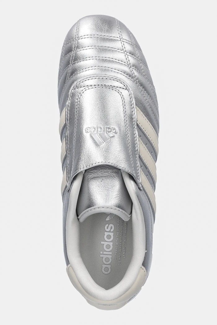 Kožené tenisky adidas Originals Teakwondo strieborná JS4023
