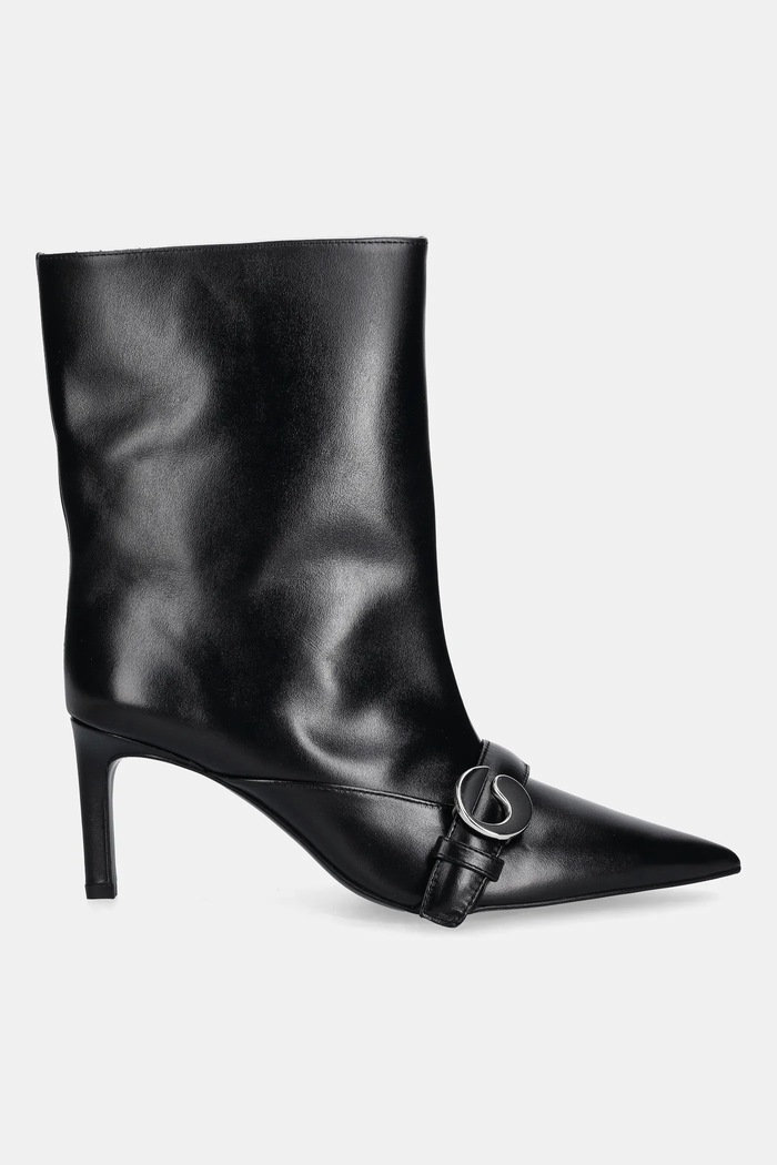 Δερμάτινες μπότες Coperni Ankle Heeled Belt Boots COPSH87F6058 μαύρο AW25