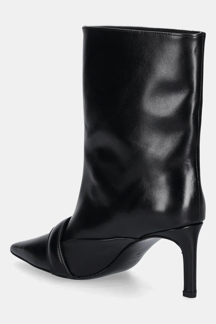 Παπούτσια Δερμάτινες μπότες Coperni Ankle Heeled Belt Boots COPSH87F6058 μαύρο