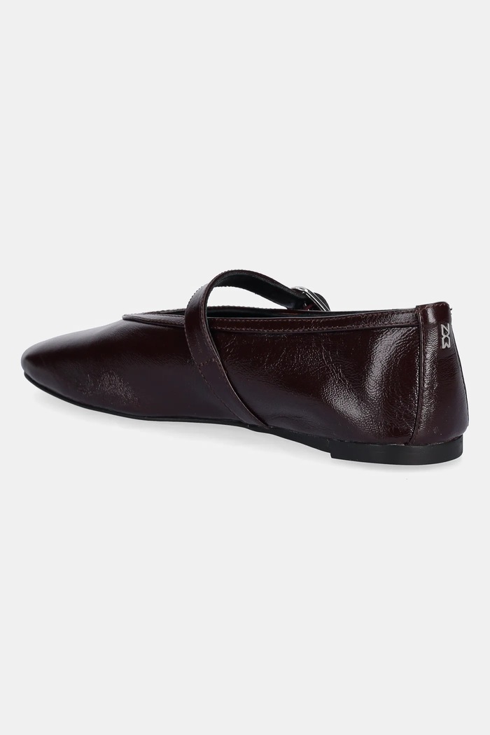 Încălțăminte Nokwol balerini de piele Lova Lova.Plum.Crinkle burgundia