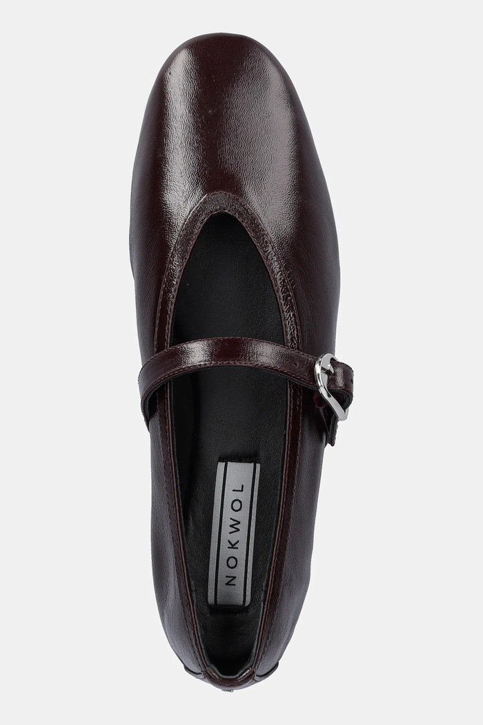 Nokwol balerini de piele Lova burgundia Lova.Plum.Crinkle